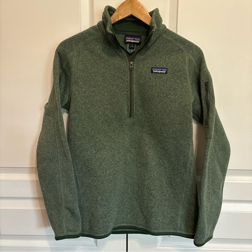 Womens Patagonia Fleece Quarter 3/4 Zip Better Sweater - Hemlock Green Medium